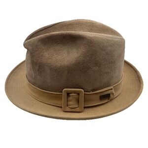 VTG Dobbs Genuine Suede Leather Hat Fifth 5th Avenue‎ New York Fedora